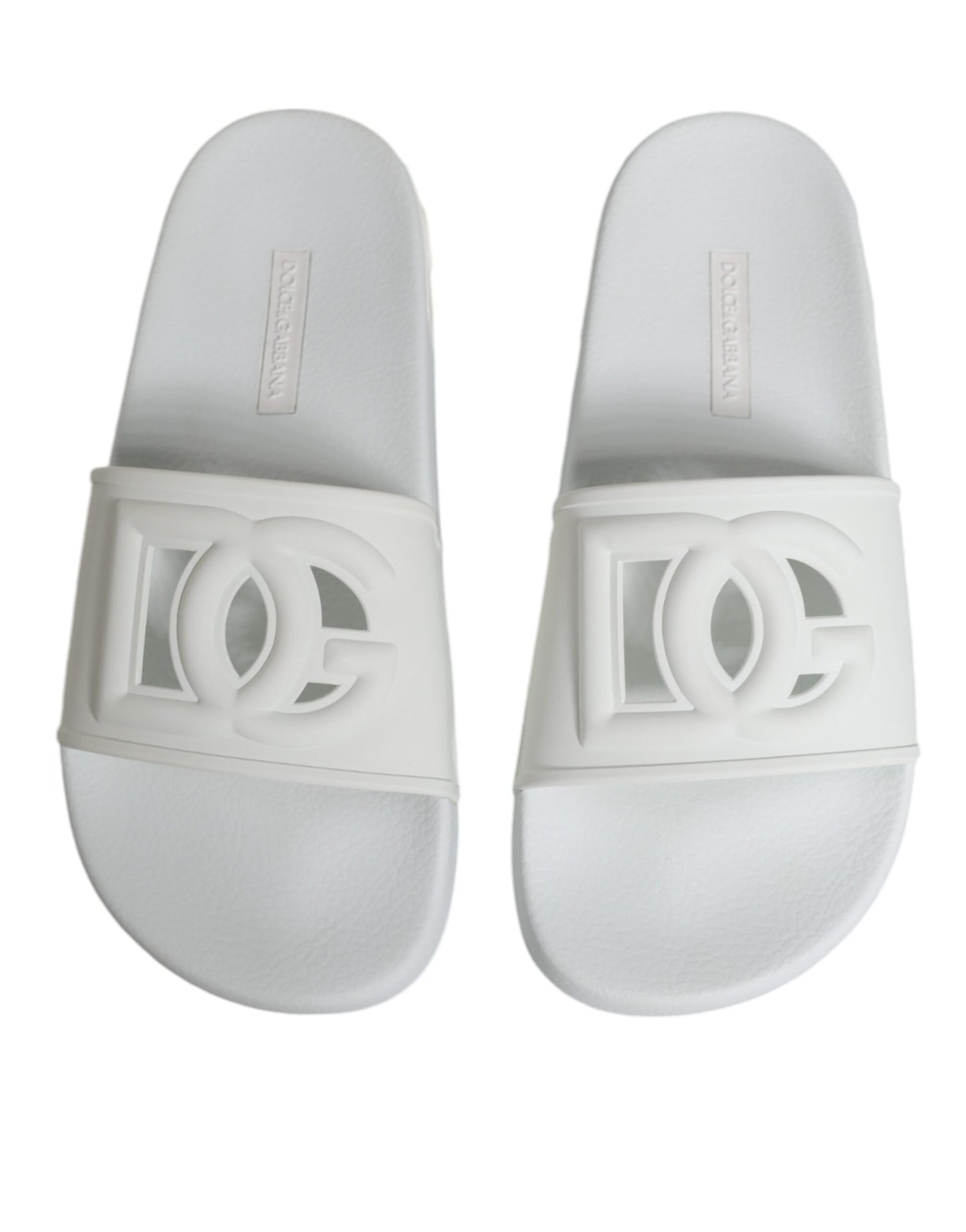 Dolce & Gabbana White Rubber Slides Sandals Beachwear Shoes EU36 / US6