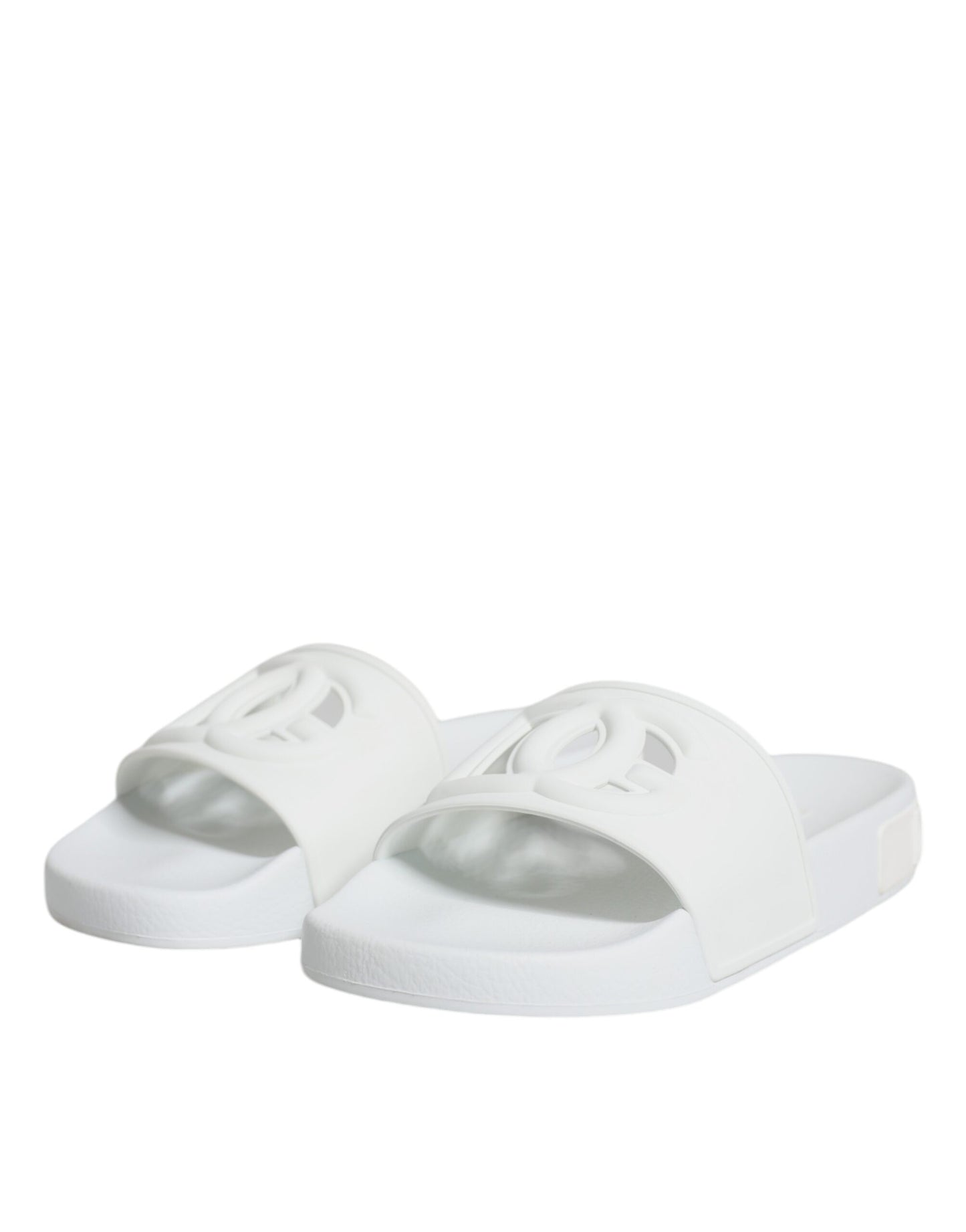 Dolce & Gabbana White Rubber Slides Sandals Beachwear Shoes EU36 / US6