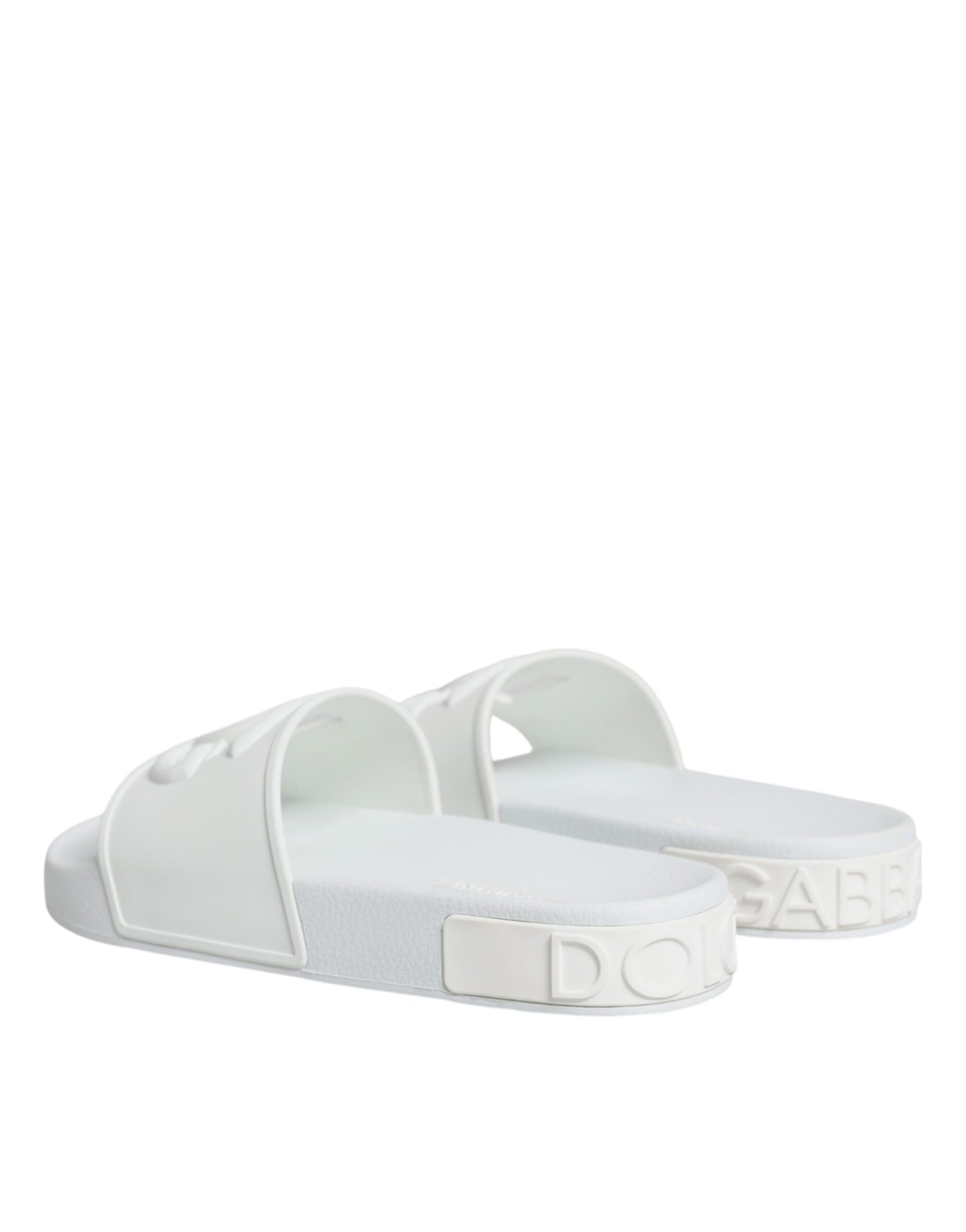 Dolce & Gabbana White Rubber Slides Sandals Beachwear Shoes EU36 / US6