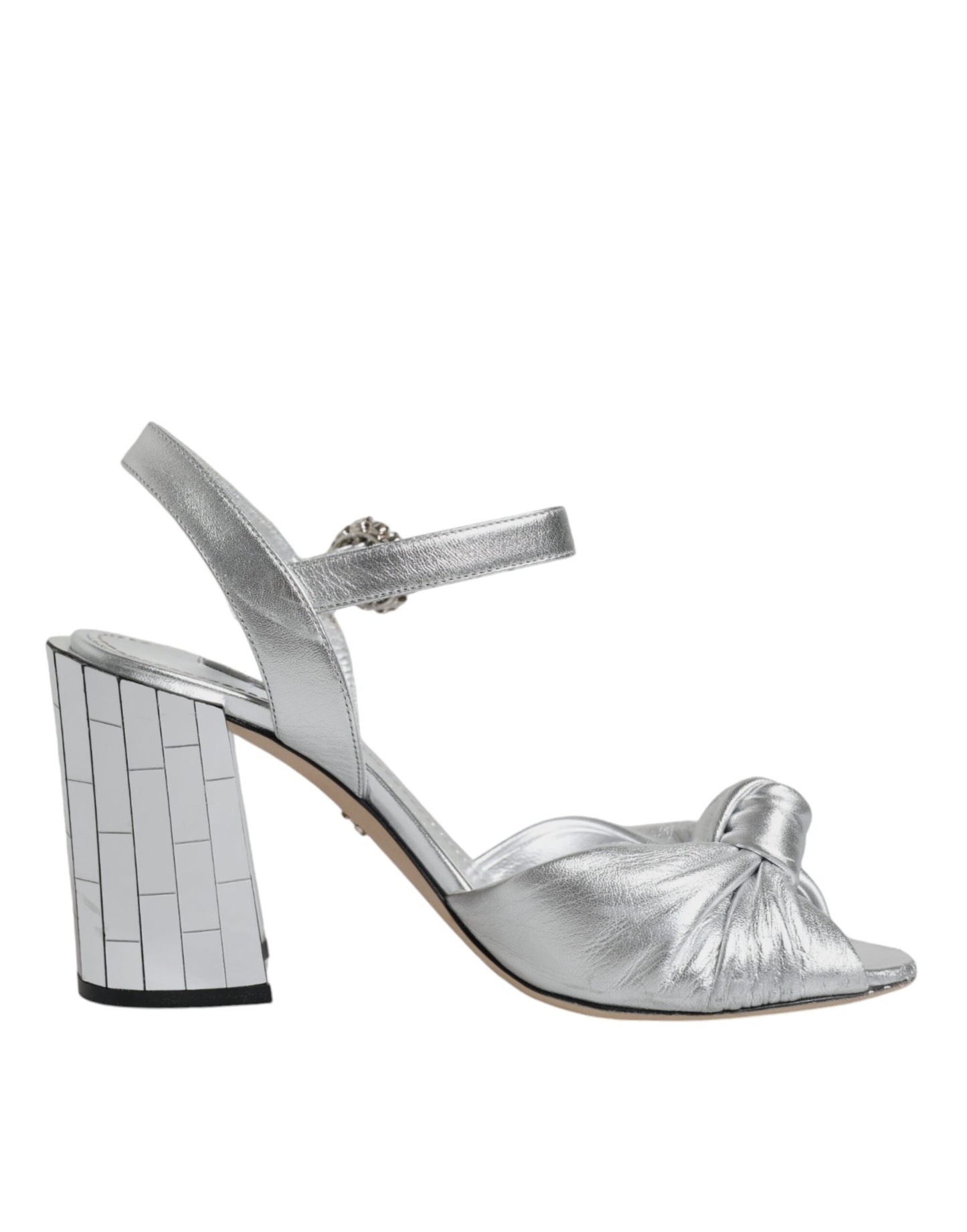 Dolce & Gabbana Silver Mirror Heels KEIRA Sandals Shoes EU38.5 / US8.5