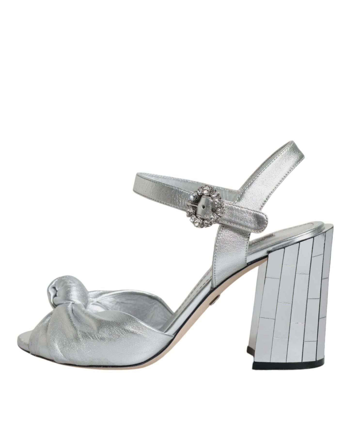 Dolce & Gabbana Silver Mirror Heels KEIRA Sandals Shoes EU38.5 / US8.5