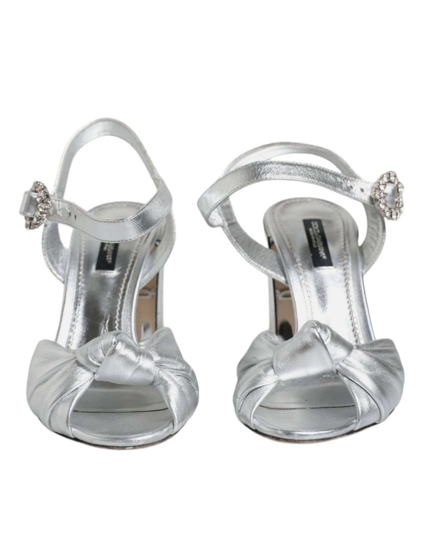 Dolce & Gabbana Silver Mirror Heels KEIRA Sandals Shoes EU37 / US7