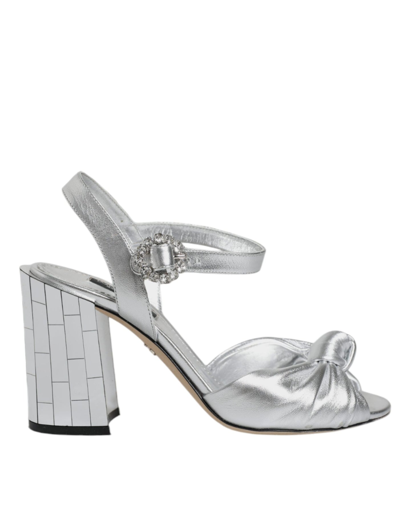 Dolce & Gabbana Silver Mirror Heels KEIRA Sandals Shoes EU37 / US7