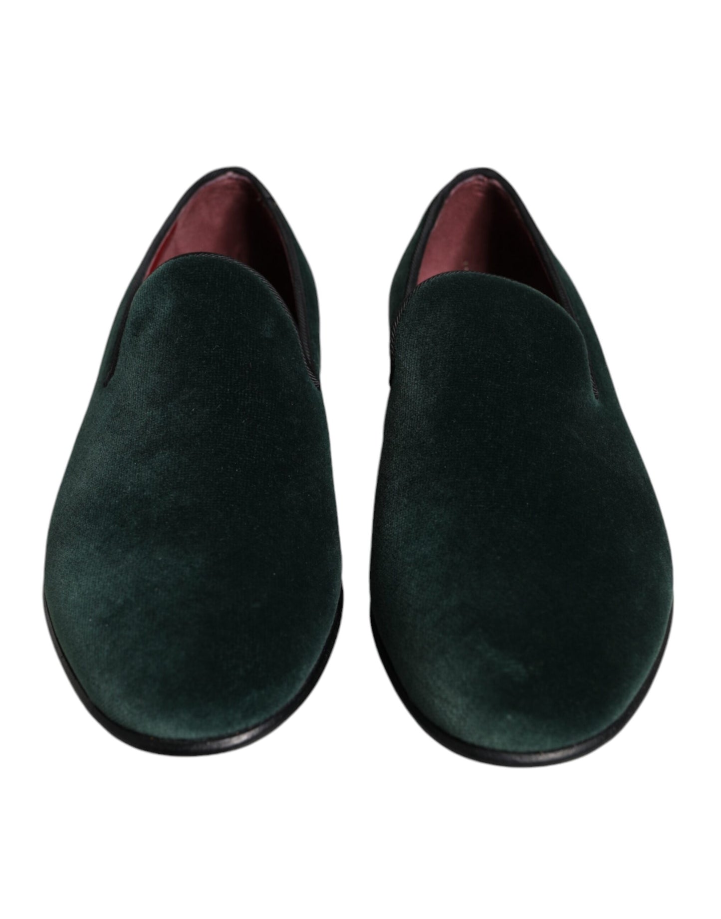 Dolce & Gabbana Green Velvet Slip On Loafers Flats Shoes EU35 / US5