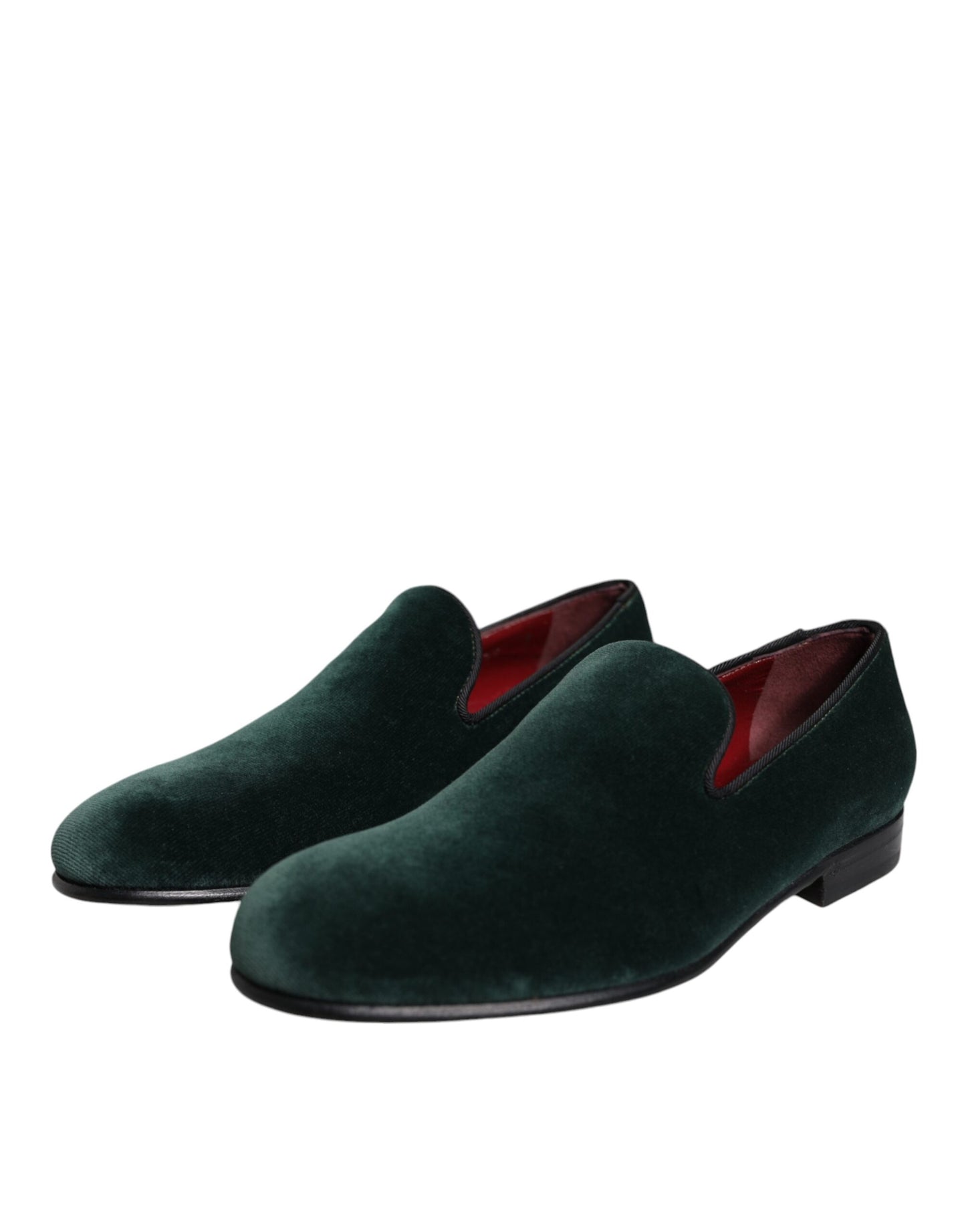 Dolce & Gabbana Green Velvet Slip On Loafers Flats Shoes EU35 / US5