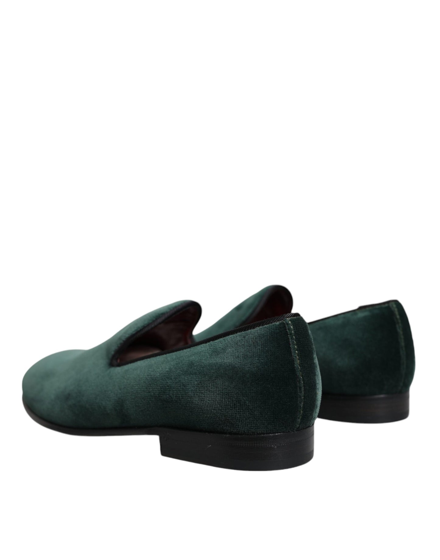 Dolce & Gabbana Green Velvet Slip On Loafers Flats Shoes EU35 / US5