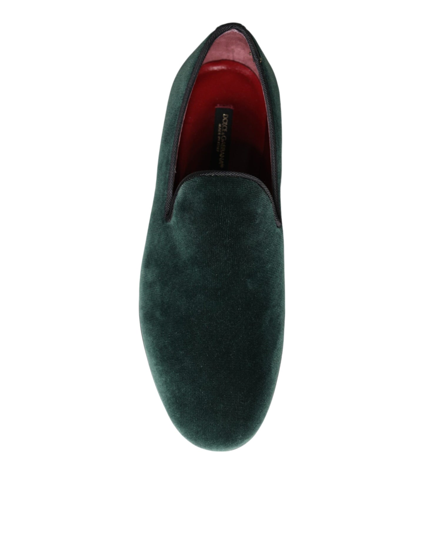 Dolce & Gabbana Green Velvet Slip On Loafers Flats Shoes EU35 / US5