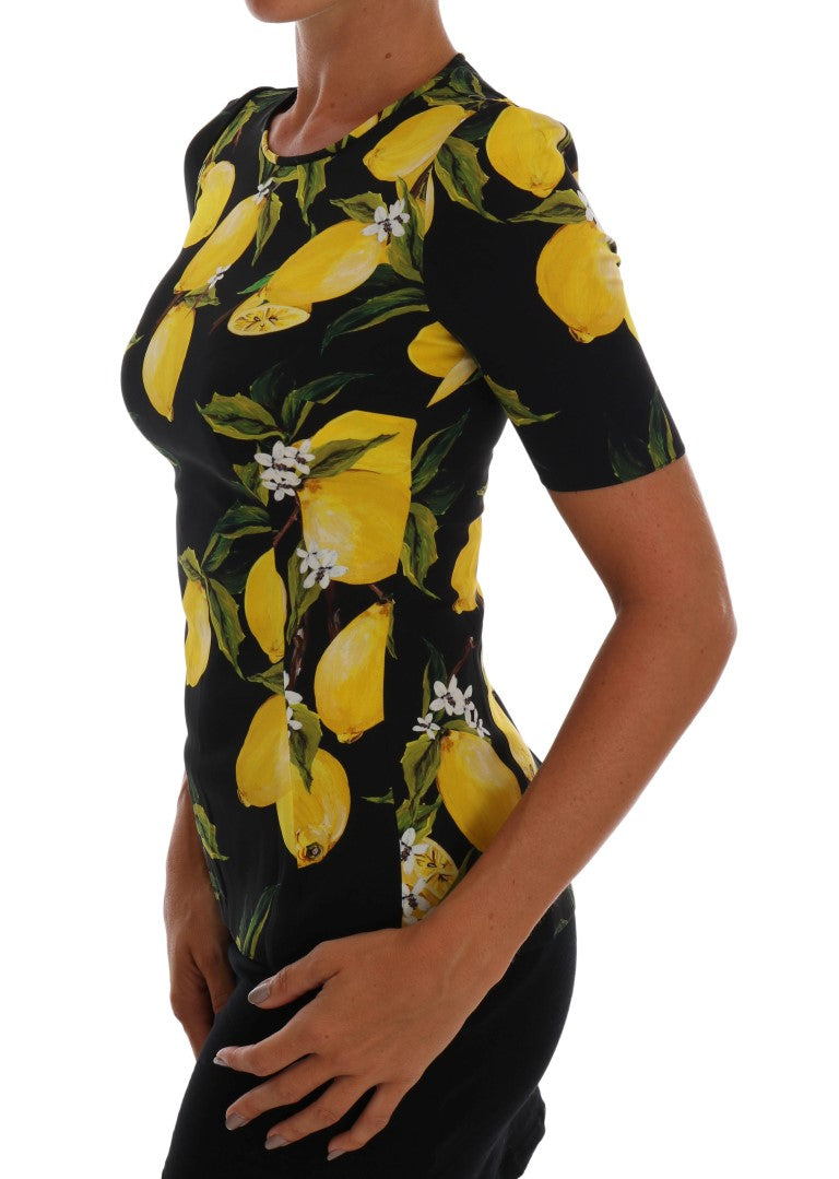 Dolce & Gabbana Sicilian Lemon Print Silk Blouse IT36 / XXS