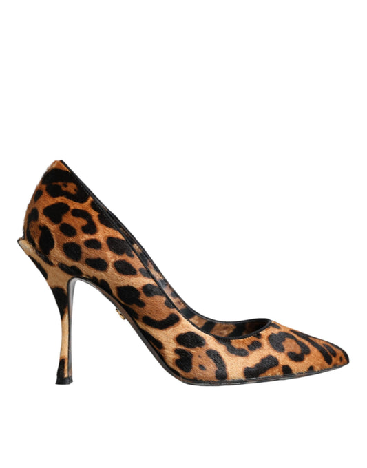 Dolce & Gabbana Brown Leopard Calf Hair Heels Pumps Shoes EU36 / US6