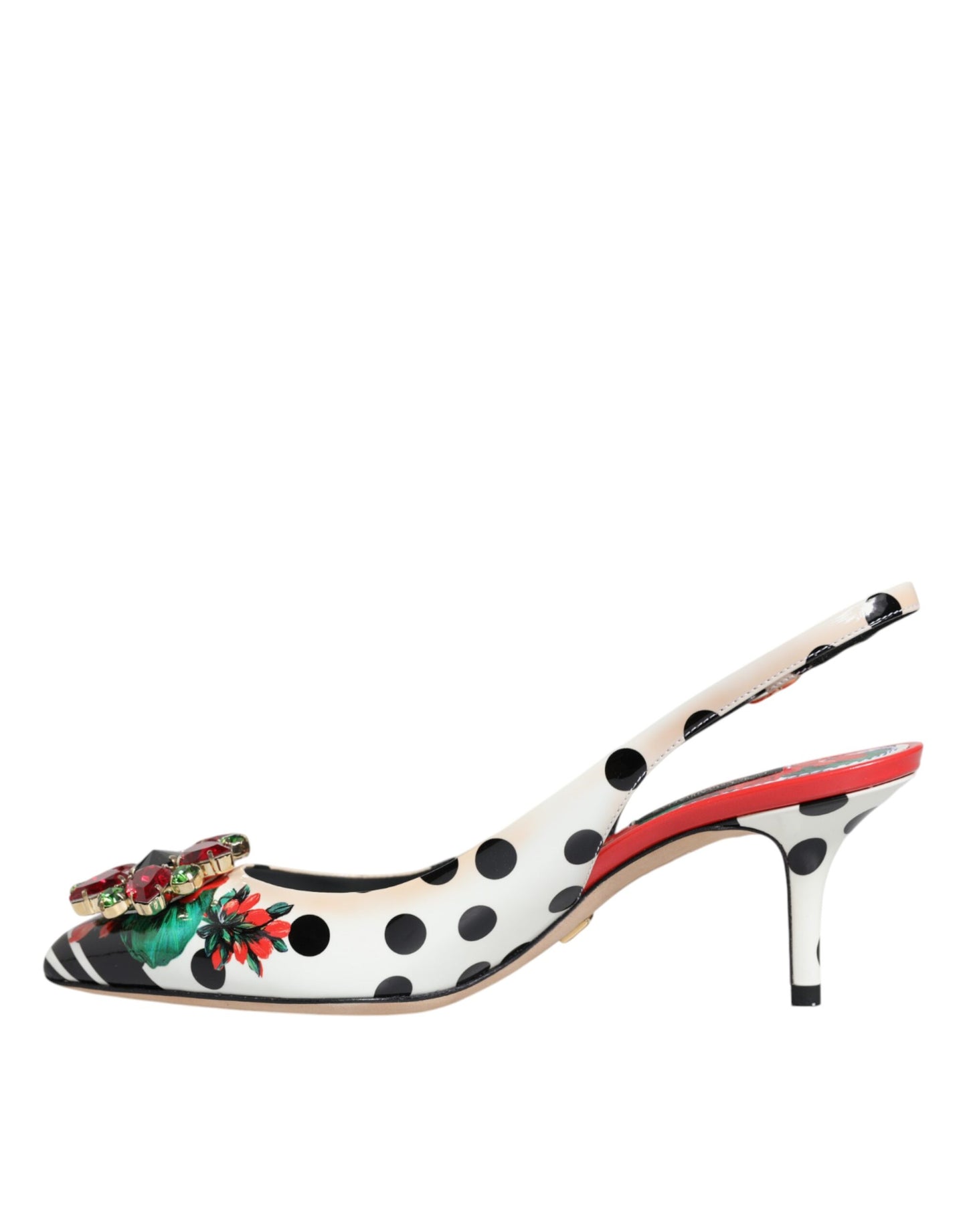 Dolce & Gabbana Multicolor Crystal Heels Slingback Shoes EU37 / US7