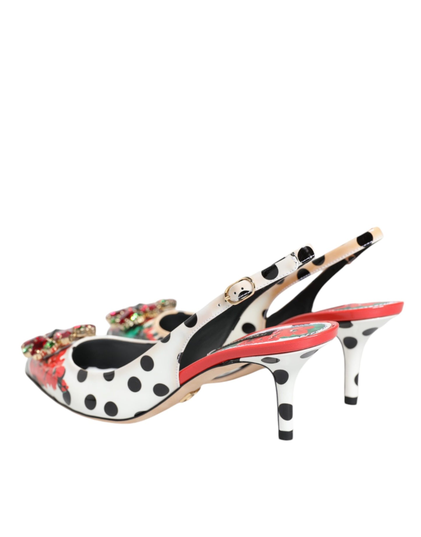 Dolce & Gabbana Multicolor Crystal Heels Slingback Shoes EU36.5 / US6.5