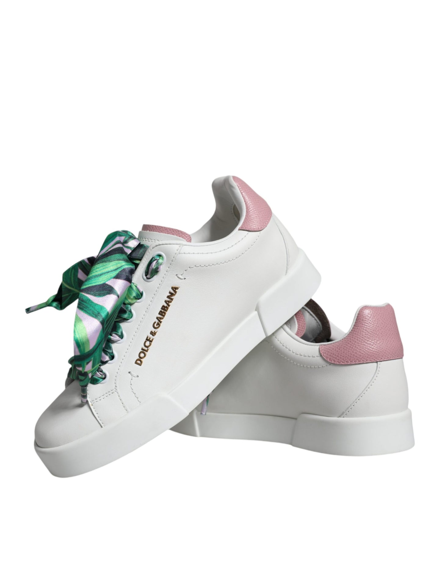 Dolce & Gabbana White Leather Portofino Low Top Sneakers  Shoes EU35.5 / US5.5