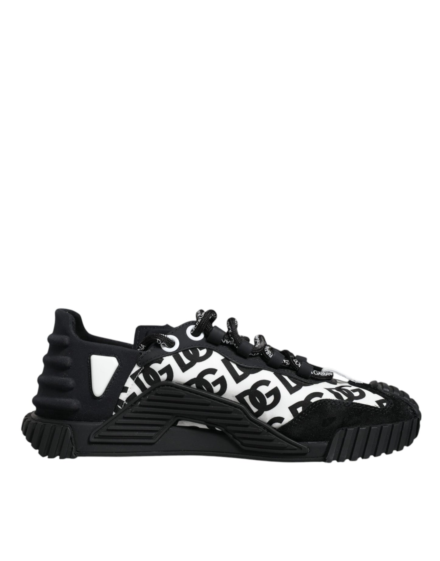 Dolce & Gabbana Black Logo Lace Up Low Top NS1 Sneakers Shoes EU37 / US7