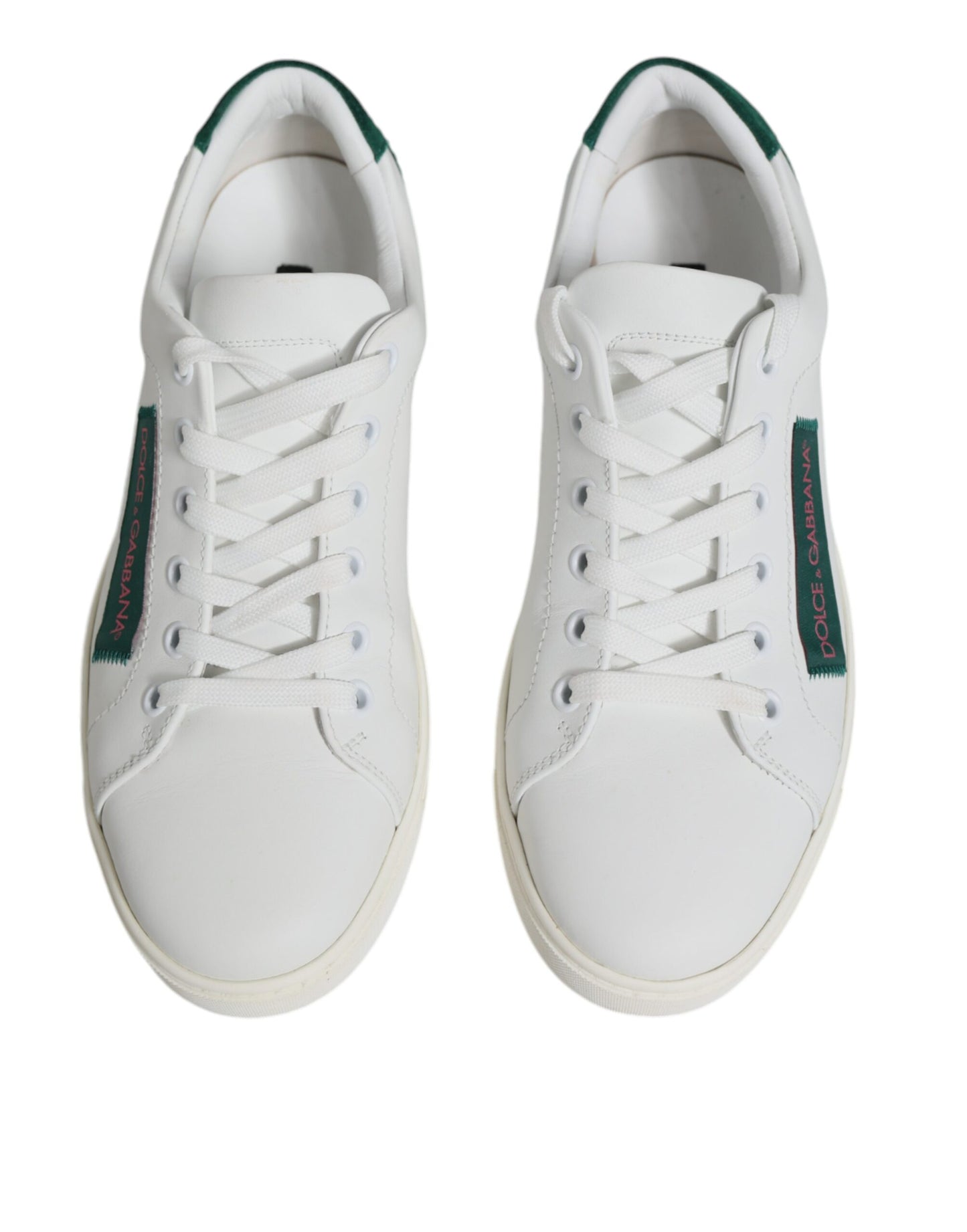 Dolce & Gabbana White London Calf Leather Sneakers Shoes EU38.5 / US8.5