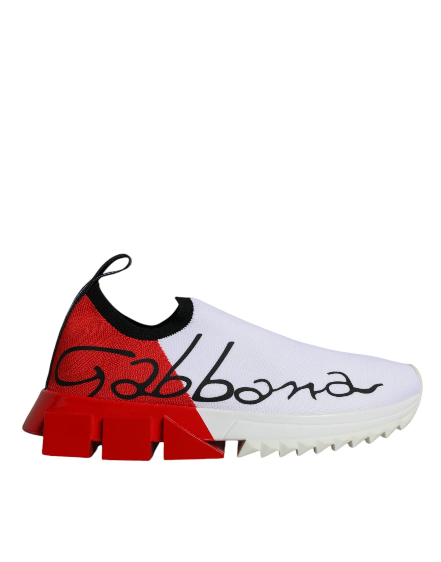 Dolce & Gabbana White Red Low Top Sorrento Men Sneakers Shoes EU36 / US6