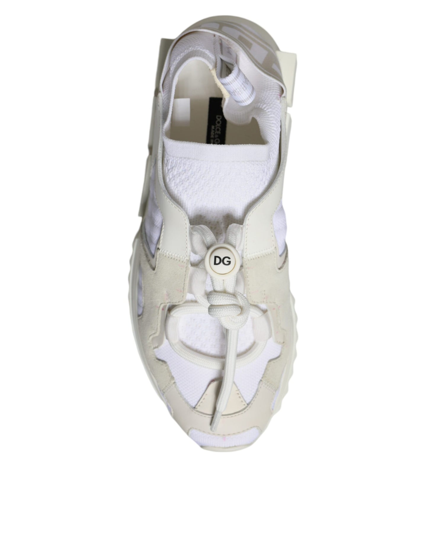 Dolce & Gabbana White Mesh Sorrento Trekking Sneakers Shoes EU38 / US8