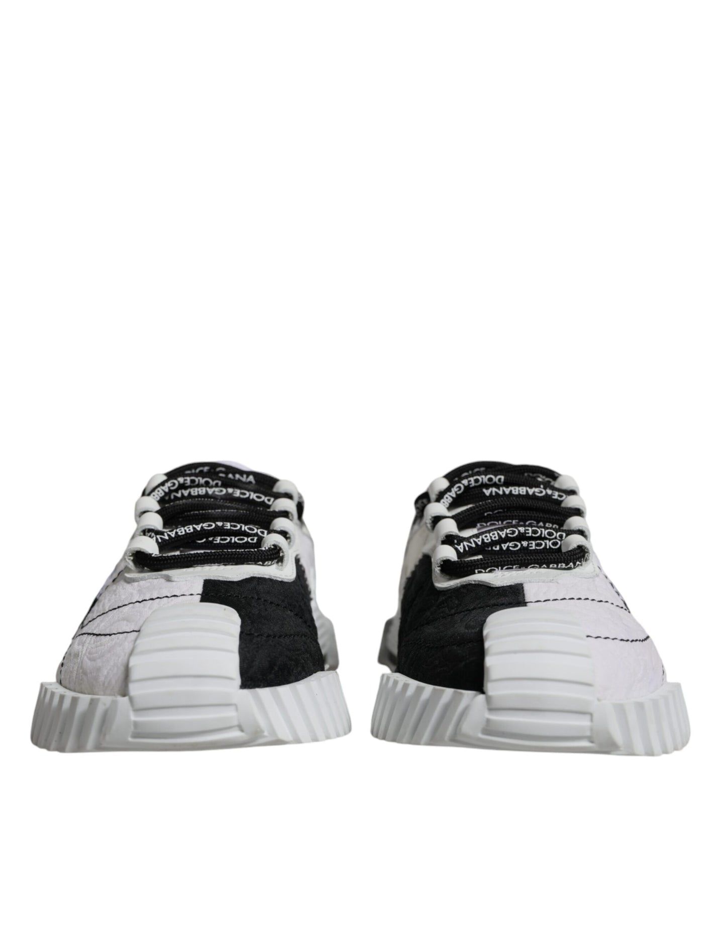 Dolce & Gabbana White Black Low Top NS1 Sneakers Shoes EU38.5 / US8.5