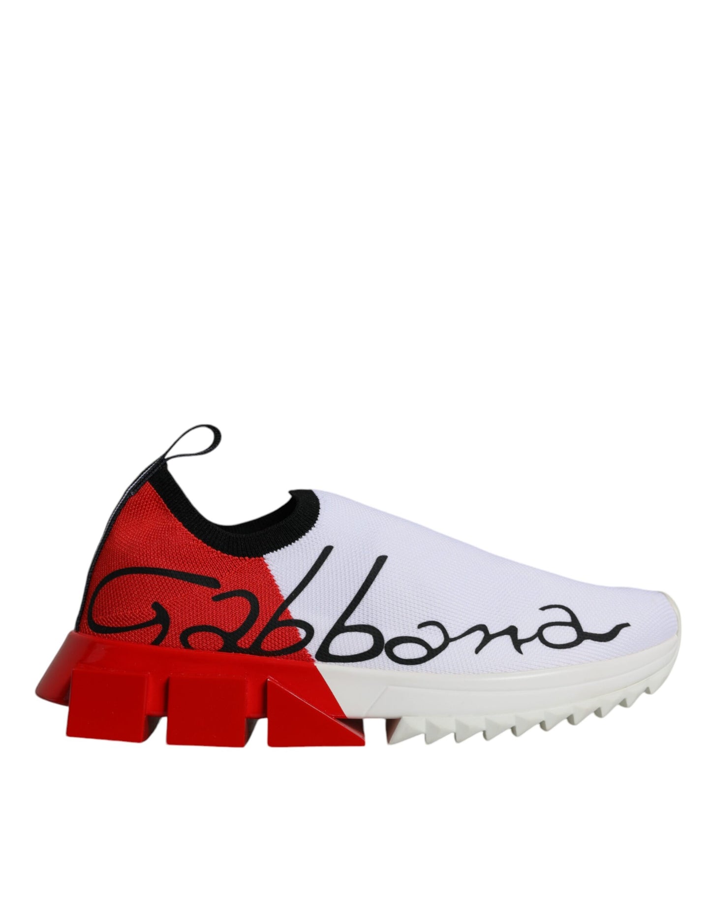 Dolce & Gabbana White Red Low Top Sorrento Men Sneakers Shoes EU37 / US7