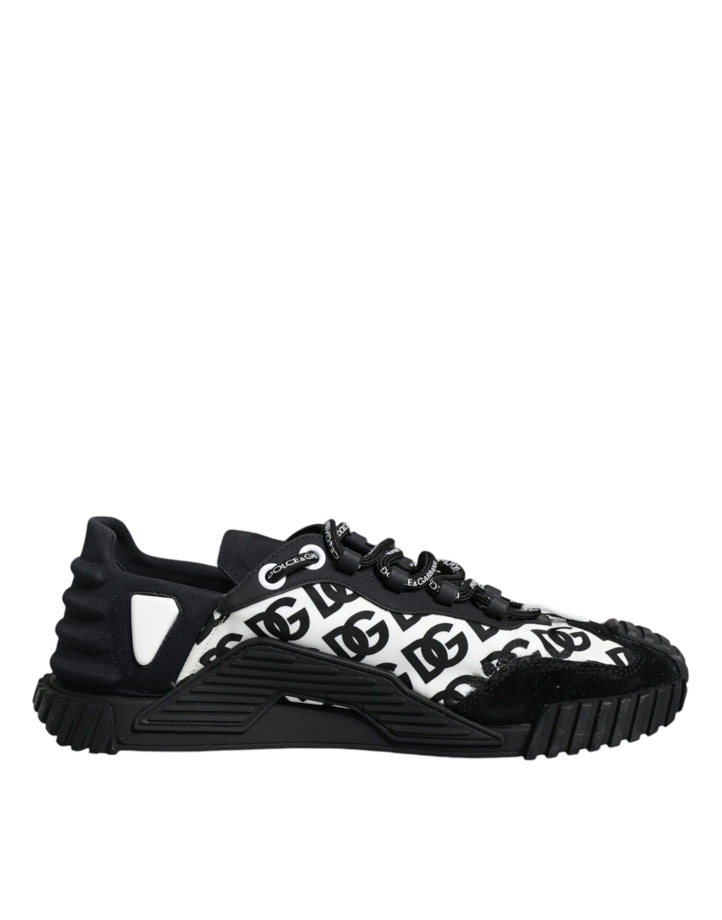 Dolce & Gabbana Black Logo Lace Up Low Top NS1 Sneakers Shoes EU42.5 / US9.5