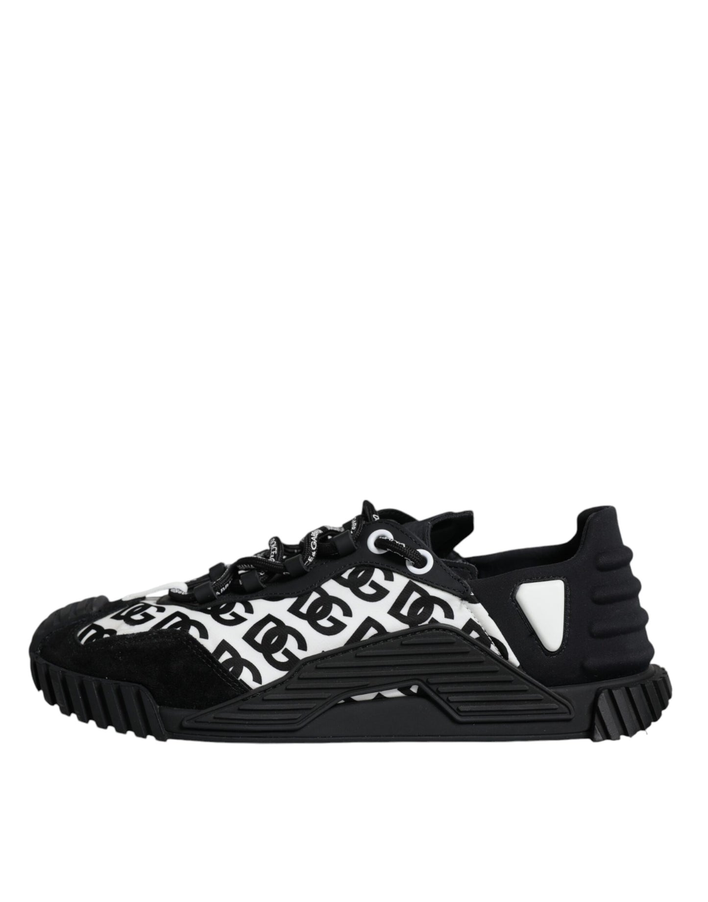 Dolce & Gabbana Black Logo Lace Up Low Top NS1 Sneakers Shoes EU42.5 / US9.5