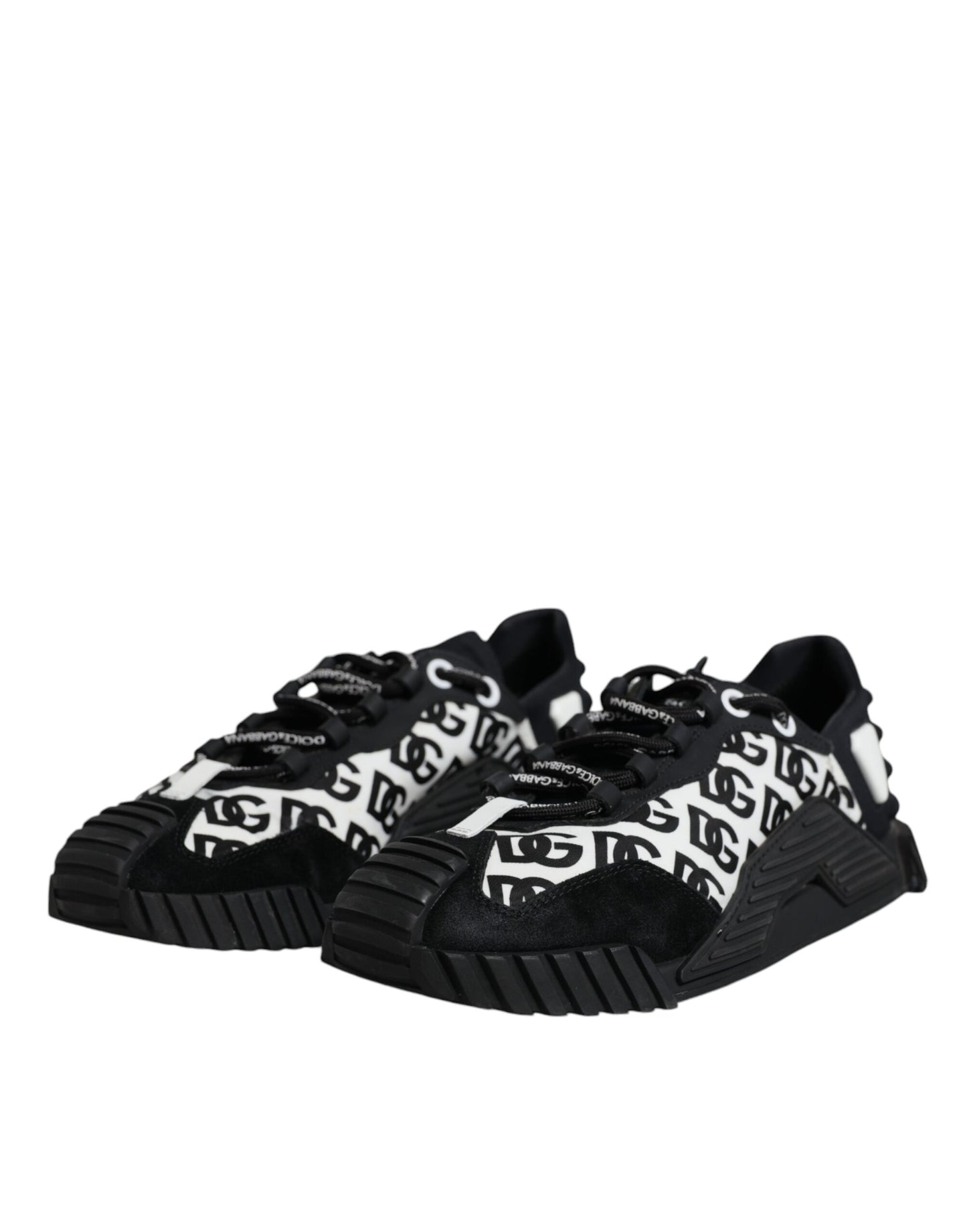 Dolce & Gabbana Black Logo Lace Up Low Top NS1 Sneakers Shoes EU42 / US9