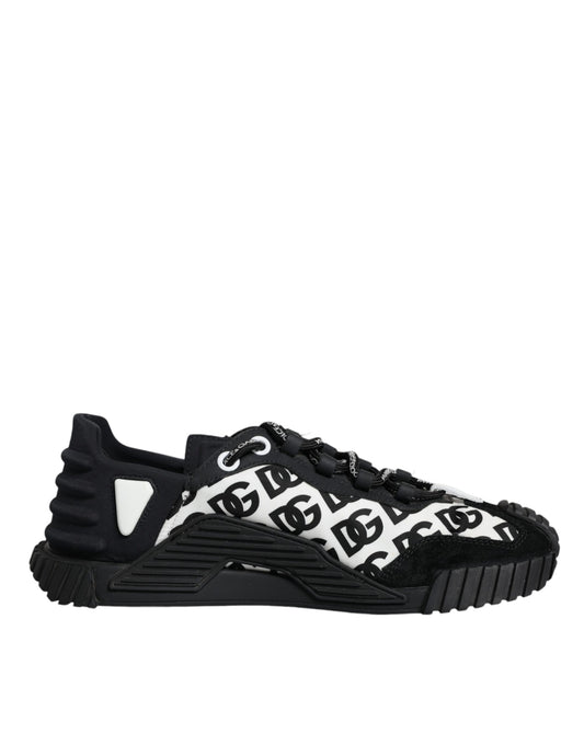 Dolce & Gabbana Black Logo Lace Up Low Top NS1 Sneakers Shoes EU42 / US9