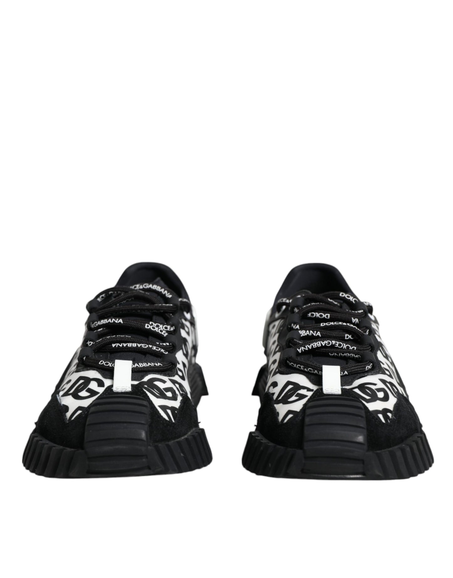 Dolce & Gabbana Black Logo Lace Up Low Top NS1 Sneakers Shoes EU42 / US9