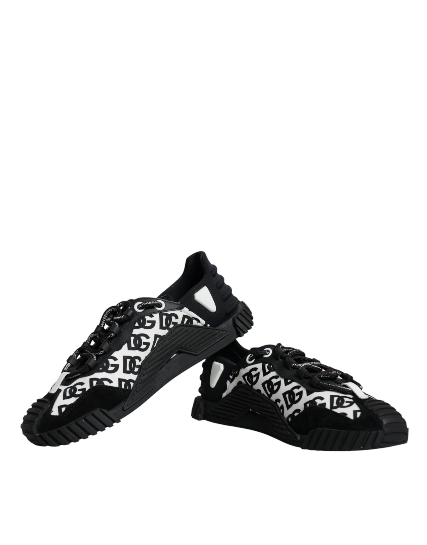 Dolce & Gabbana Black Logo Lace Up Low Top NS1 Sneakers Shoes EU43 / US10