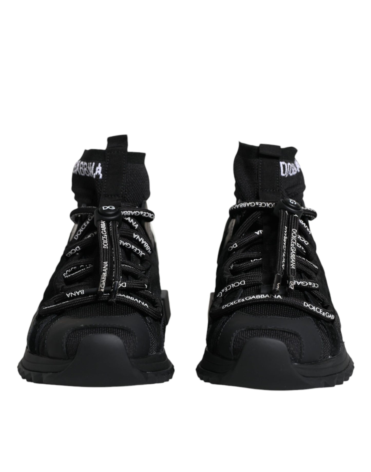 Dolce & Gabbana Black Sorrento Socks Logo Sneakers Shoes EU36.5 / US6.5