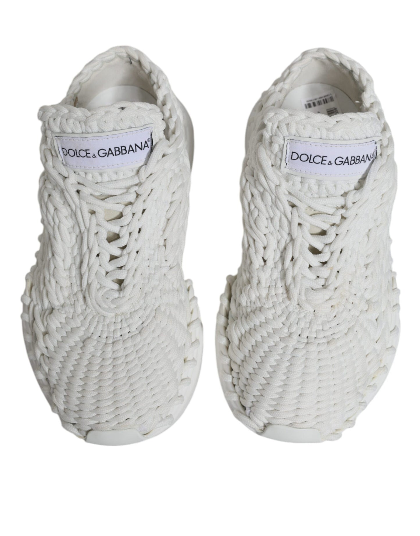 Dolce & Gabbana White Knitted Daymaster Sneakers Shoes EU39 / US9