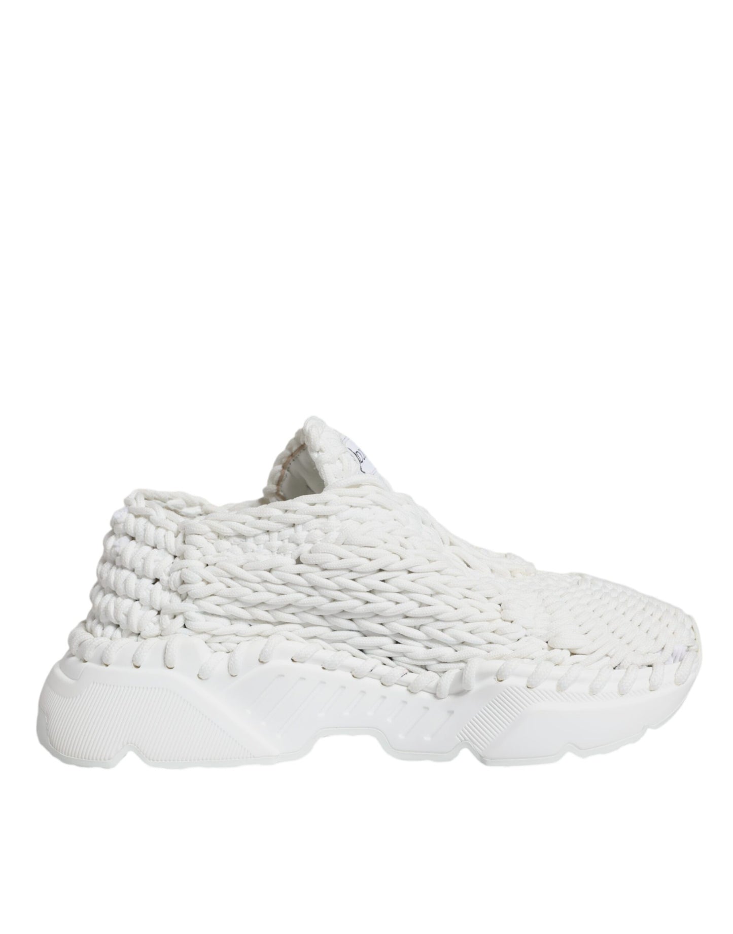 Dolce & Gabbana White Knitted Daymaster Sneakers Shoes EU39 / US9