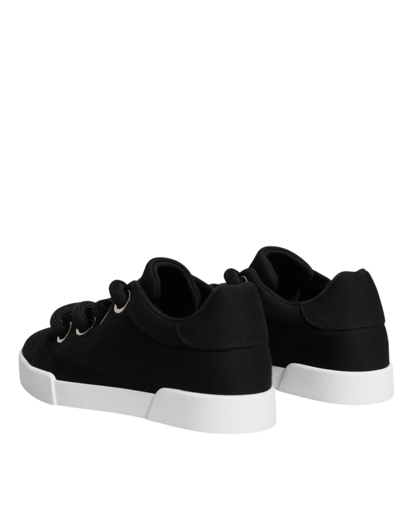 Dolce & Gabbana Black White Portofino Low Top Sneakers Shoes EU40 / US10