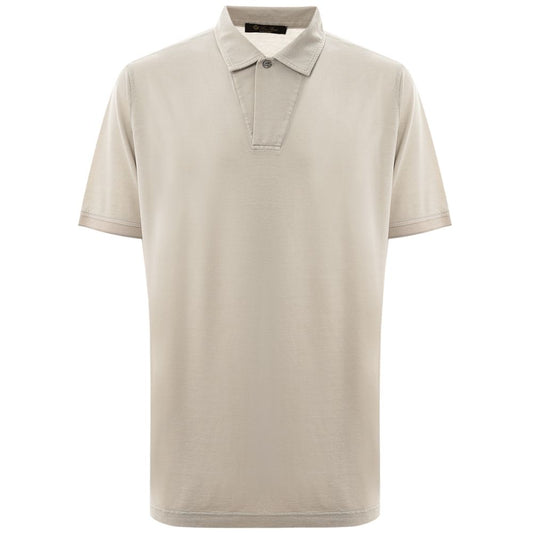 Loro Piana Gray Cotton Polo Shirt