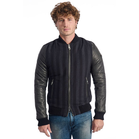 Roberto Pepe Luxury Black Fabric Jacket IT50 | L