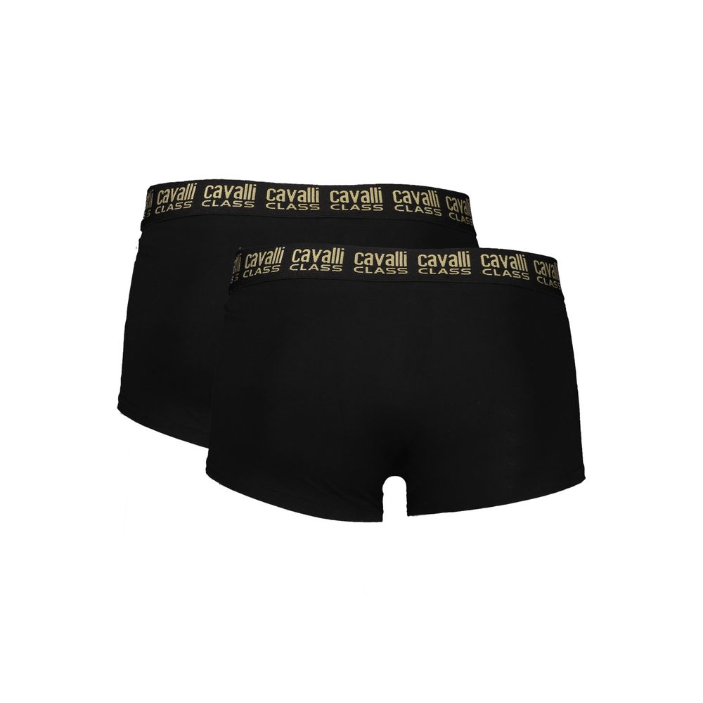 Cavalli Class Black Cotton Underwear