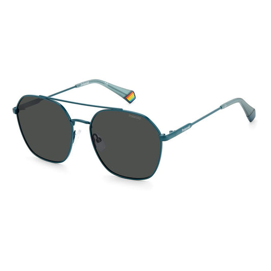 Polaroid Blue Stainless Steel Sunglasses