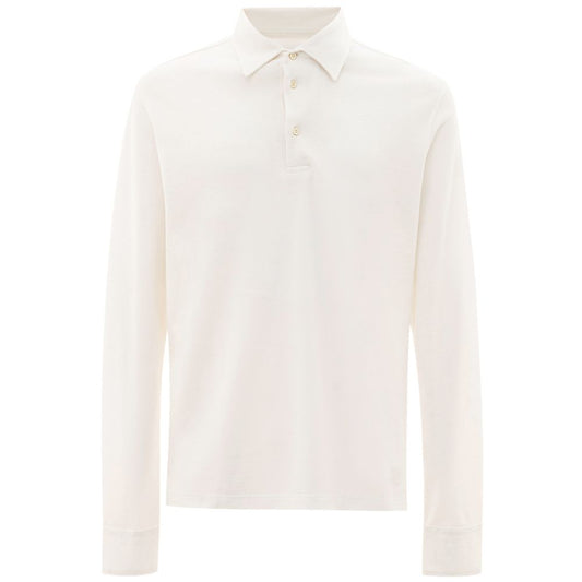 Corneliani White Cotton Polo Shirt IT50 | L