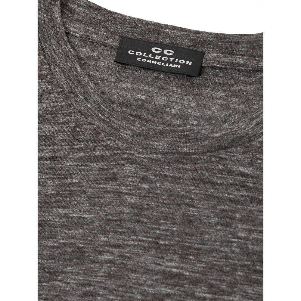 Corneliani Gray Wool T-Shirt IT50 | L