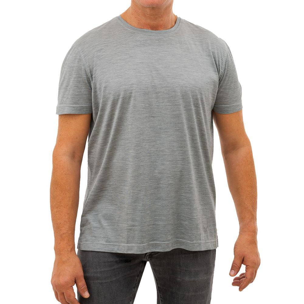 Corneliani Gray Silk T-Shirt IT52 | XL