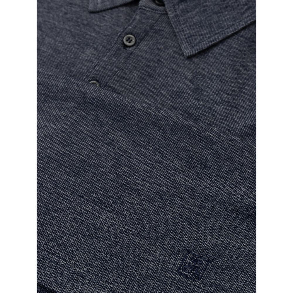 Corneliani Blue Wool Polo Shirt IT50 | L