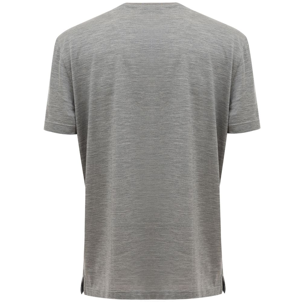 Corneliani Gray Silk T-Shirt IT52 | XL