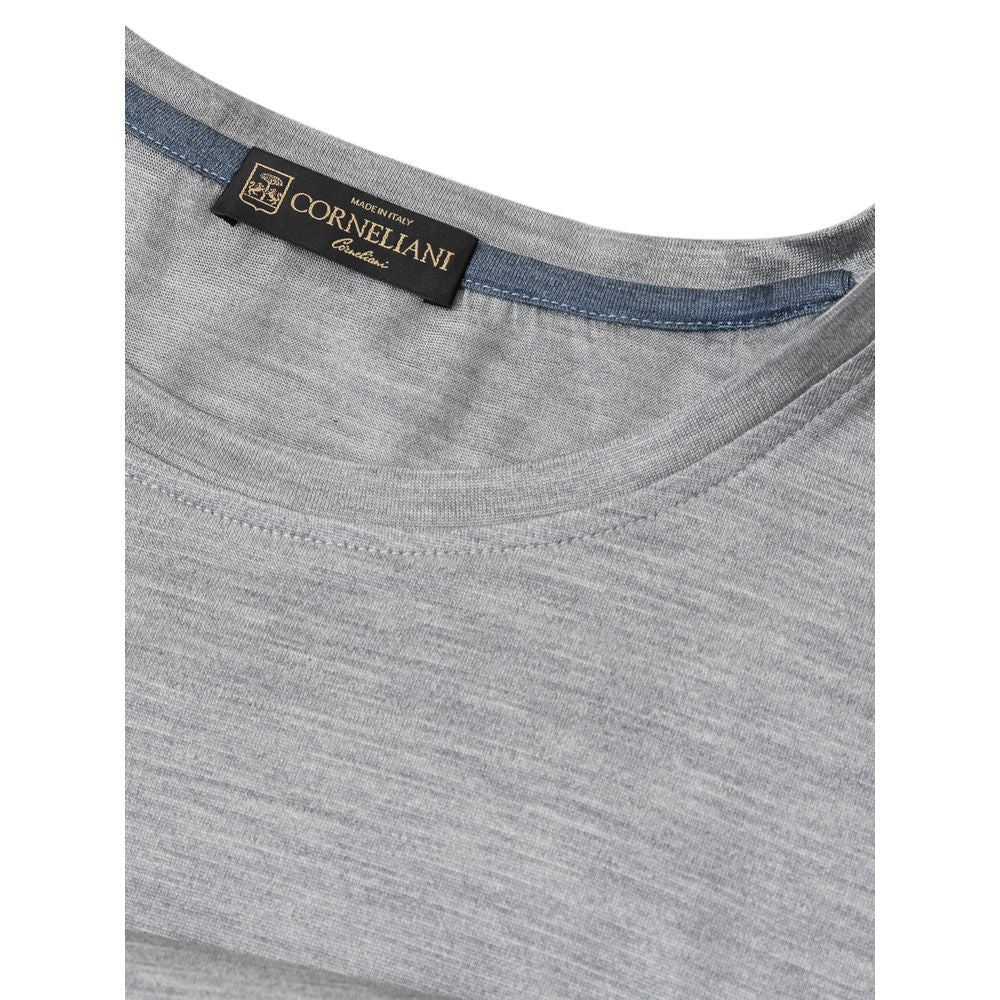 Corneliani Gray Silk T-Shirt IT52 | XL