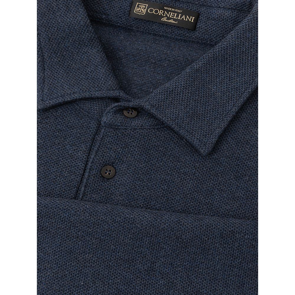 Corneliani Blue Cotton Polo Shirt