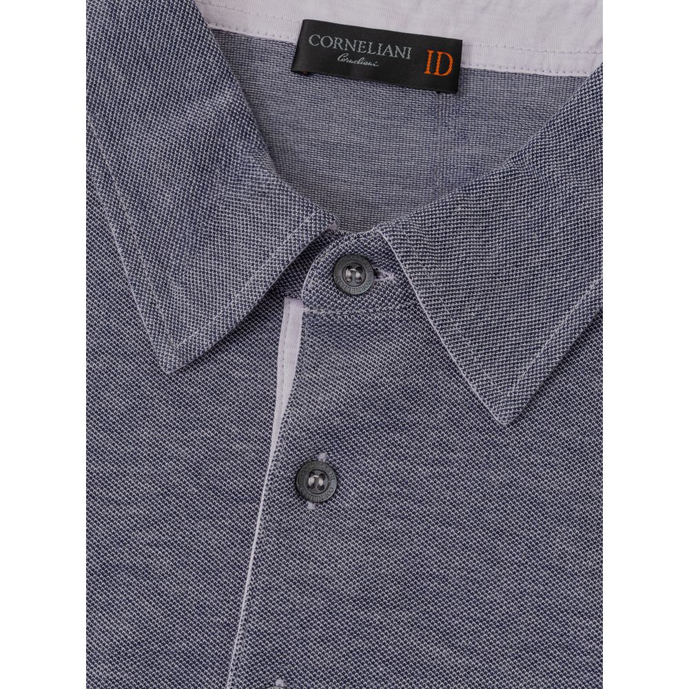 Corneliani Blue Cotton Polo Shirt IT50 | L