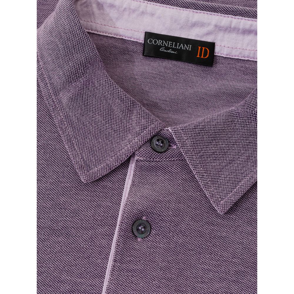 Corneliani Purple Cotton Polo Shirt IT50 | L