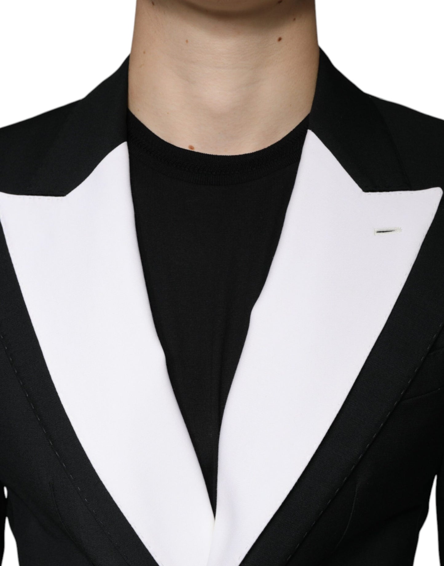 Dolce & Gabbana Black White Single Breasted Dress Blazer IT50 / L