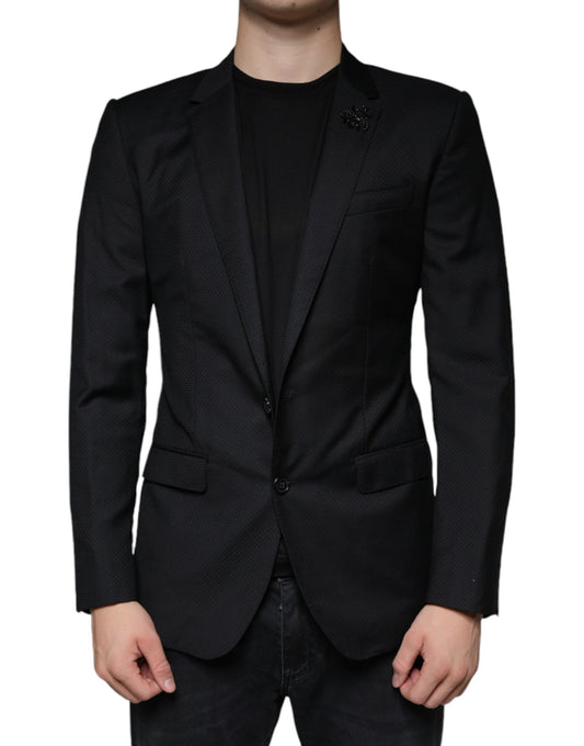 Dolce & Gabbana Black MARTINI Bee Single Breasted Blazer IT46 / S