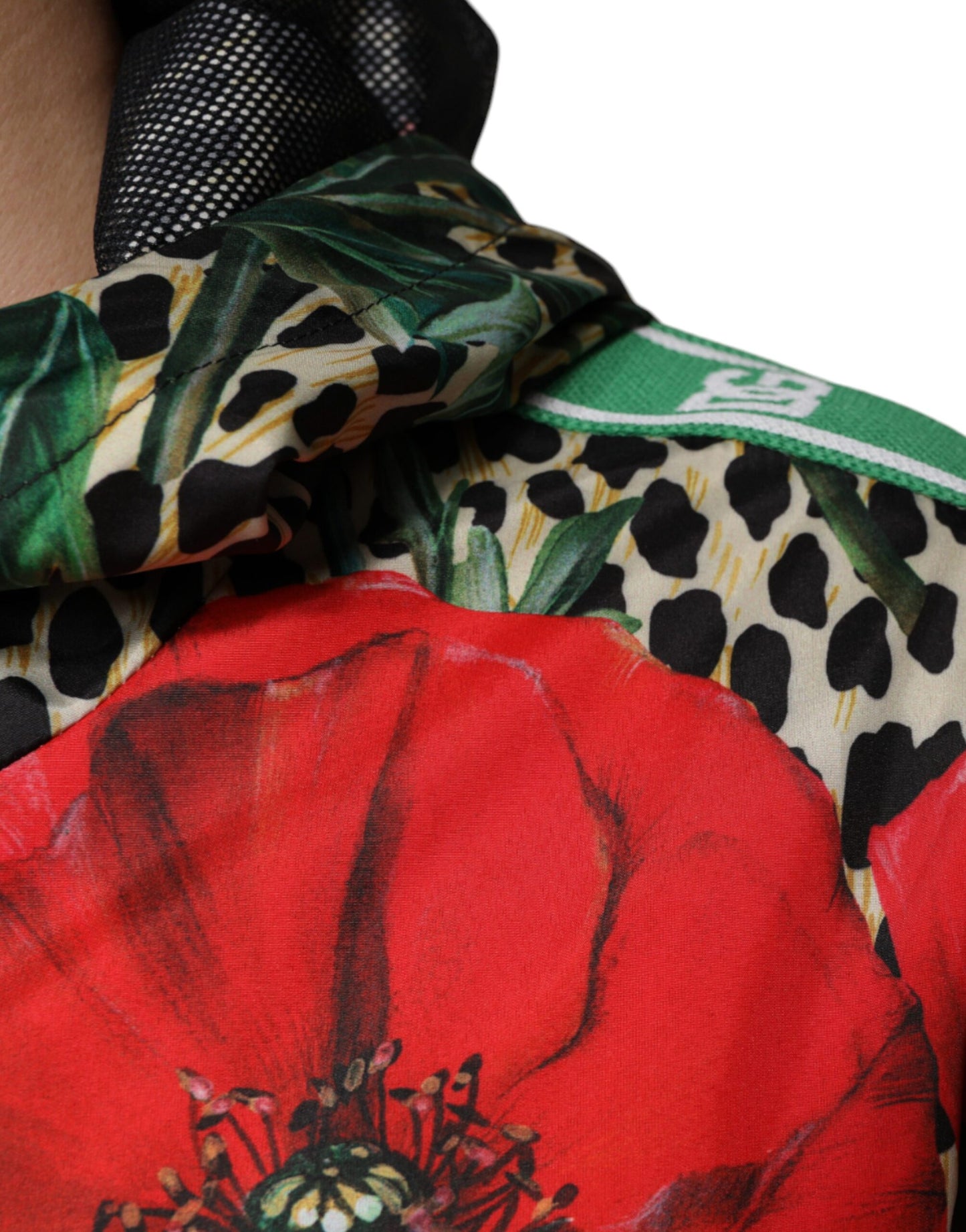 Dolce & Gabbana Multicolor Leopard Floral Hooded Jacket IT50 / L