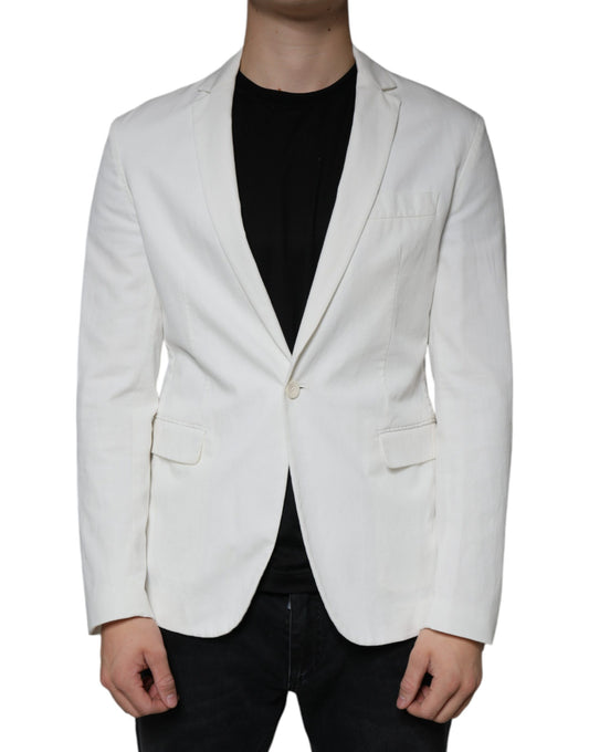 Dondup White Single Breasted One Button Dress Formal Blazer IT50 | L