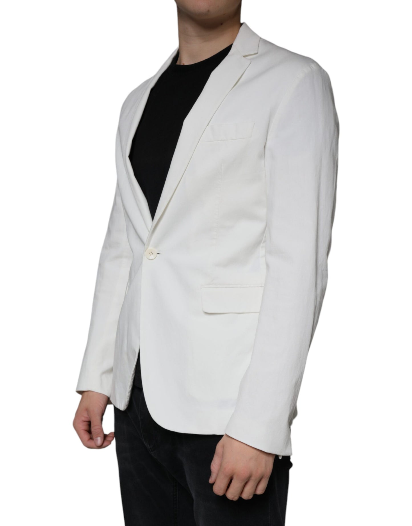 Dondup White Single Breasted One Button Dress Formal Blazer IT50 | L